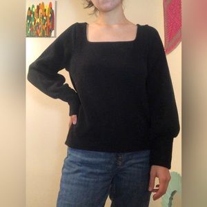 Madewell Black Ribbed Sweater